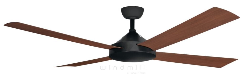 Windmill High speed designer ceiling fan. ASANA Neo model with 4 metal blades in wood finish