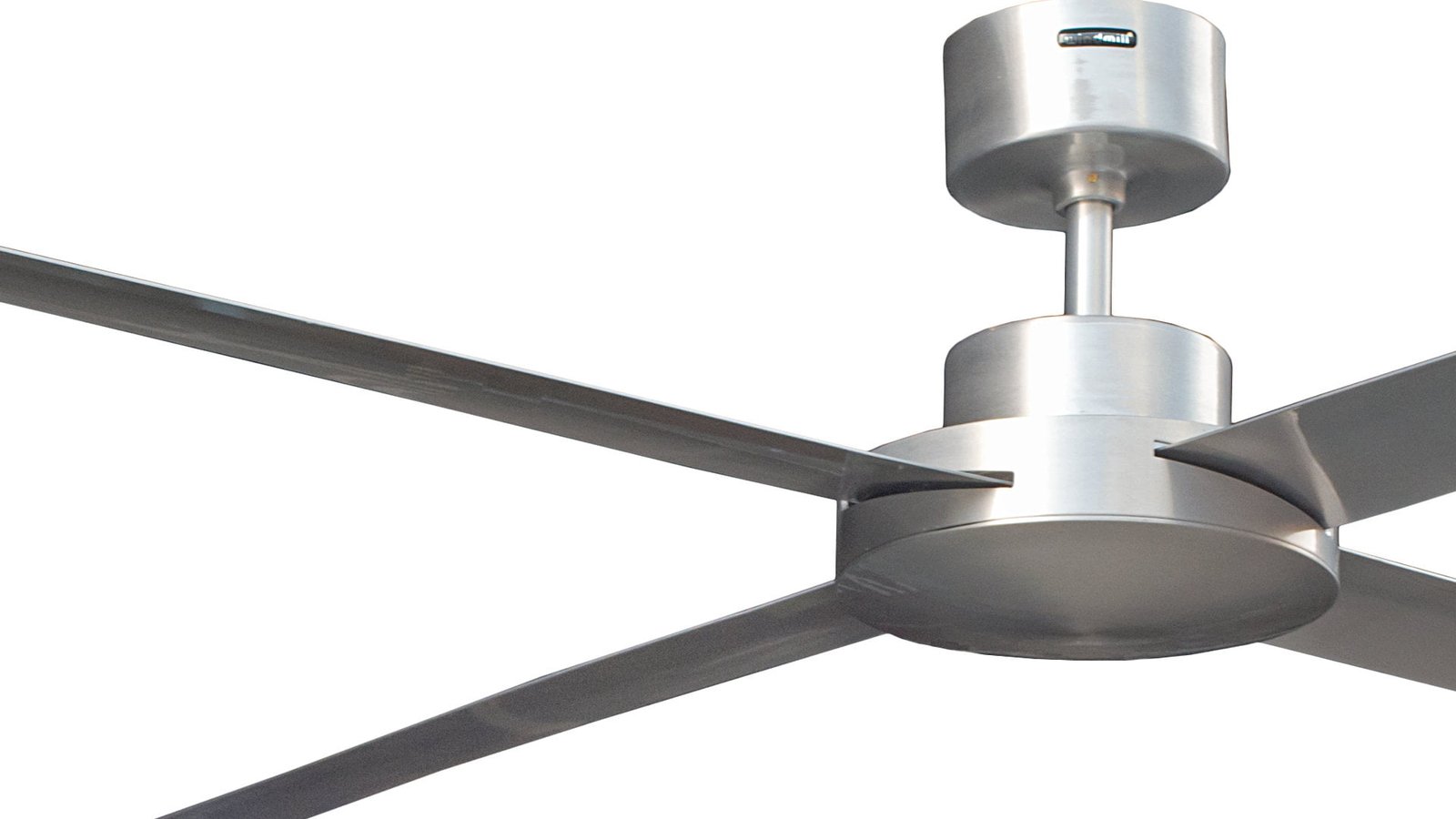 Modena brushed aluminum ceiling fan for large spaces